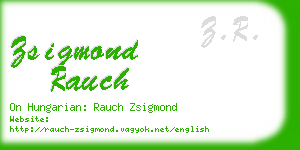 zsigmond rauch business card